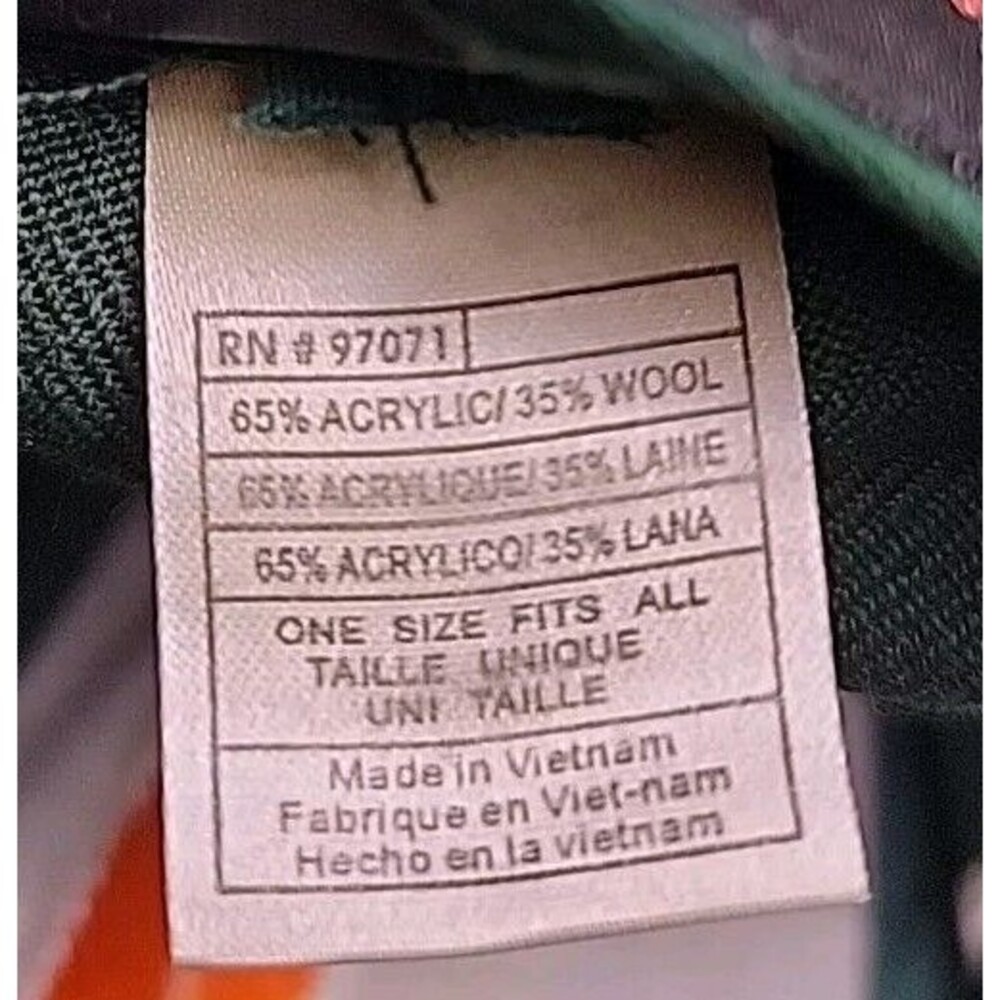 Miami Hurricanes Hat‎ Tip Of Worls Strapback Green Wool Blend Embroidered ACC * - Picture 10 of 11